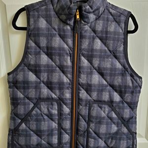 Plaid J Crew Factory Puffer Vest - Size Medium
